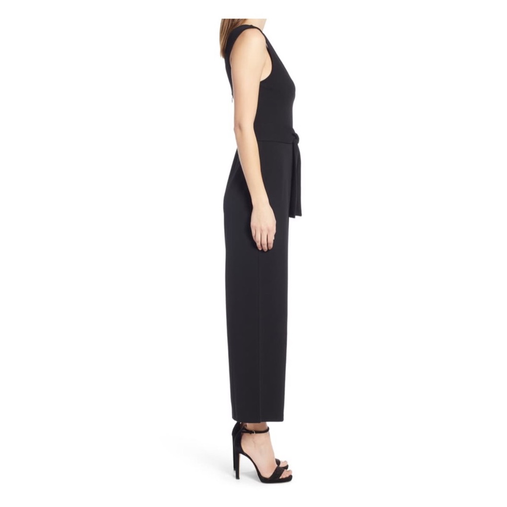 LEITH Black Deep V Neck Wide Leg Jumpsuit Size S - Picture 2 of 10